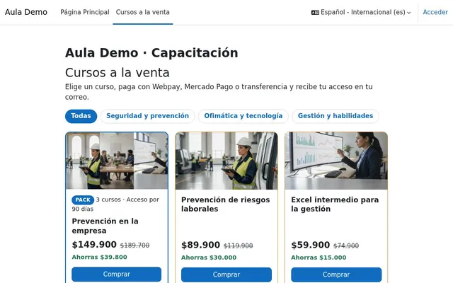 Cómo vender cursos en Moodle sin sitio web